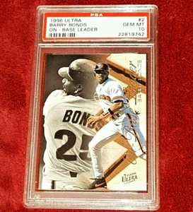 BARRY BOND 1996 FLEER ULTRA ON-BASE LEADER #2 of 10 INSERT PSA 10 🔥 RARE - Bild 1 von 3
