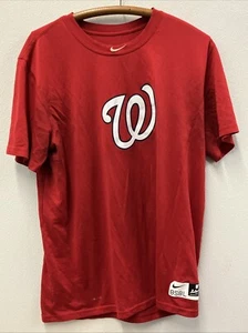 Large Mens Nike Washington Nations baseball drifit performance shirt A18 - Picture 1 of 7