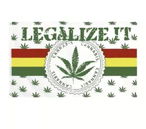 Bandera de cannabis Legalize It 3x5’, ideal para fiestas, regalos, barcos, en cualquier lugar - Imagen 1 de 4