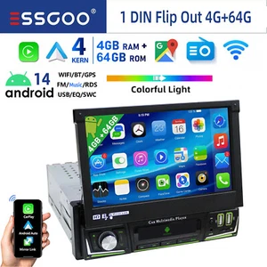 Autoradio 7 pollici 4+64G Android 14 1DIN GPS NAVI Bluetooth FM/RDS WIFI USB DAB - Foto 1 di 23