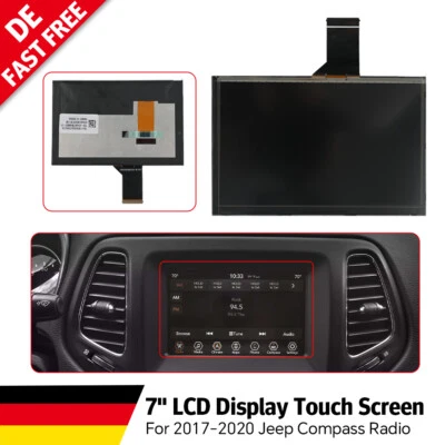 7" 11*16.7cm LCD Display Touch Screen Radio Navigation For Jeep Compass 2017-2020 - Image 1 of 4
