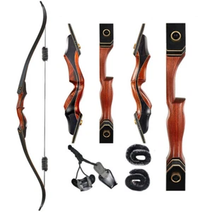 30-50lbs 60" Archery Laminated Takedown Recurve Bow Hunting Set Target Shooting - Picture 1 of 15