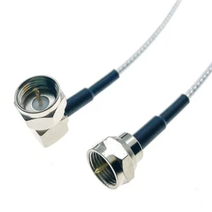 F male to F type male plug Right Angle pigtail cable RG316 Connector Adapter - Picture 1 of 7