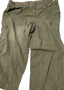 Knox Rose spitz zulaufende Damenhose Größe 3X oliv elastischer Bund Knopfleiste gemischt - Bild 1 von 3
