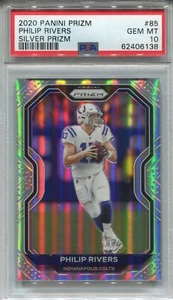 Panini Prizm 2020 NFL Silver Prizm Base Card #85 Philip Rivers PSA 10 - Picture 1 of 2