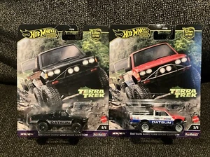 Juego de 2 camiones Hot Wheels Premium Chase Datsun King Cab Baja personalizados y regulares - Imagen 1 de 11