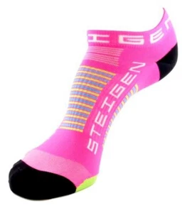 Steigen Pink Tutti Frutti Unisex No Show Running Socks - Picture 1 of 1