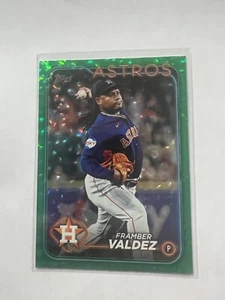 2024 Topps Series 1 Green Foilboard Framber Valdez 008/499 Houston Astros - Picture 1 of 1