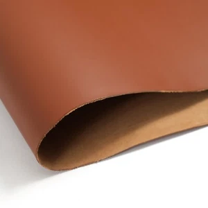 Cognac Brown Italian Leather Sheets 4.5-5 oz Pigmented Top Grain Cowhide Pre-Cut - Picture 1 of 7