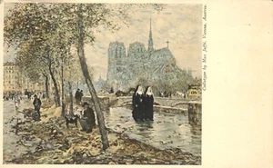 Notre Dame de Paris Jean Francois Raffaelli Kollotypie Max Jaffe Kunst Postkarte - Bild 1 von 2