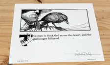STEPHEN KING THE DARK TOWER ARTIST SIGNED GUNSLINGER PRINT