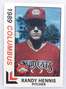 1989 Columbus Mudcats-Southern League-BEST Baseball Card-Randy Hennis