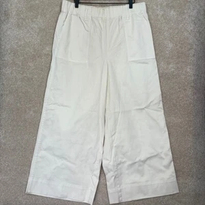 J Crew Hose weites Bein Damen Größe XL elfenbein hoher Bund neutral minimalistisch Arbeit - Bild 1 von 7