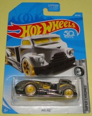🚗 50th Ann. Hot Wheels #89 Super Chromes 7/10 MIG RIG Chrome w/Yellow Wheels - Image 1 of 4
