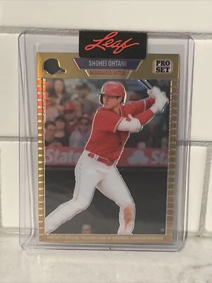 2023 LEAF PRO SET Metal Gold Holo Prizm Refractor # /199 SHOHEI OHTANI - Image 1 of 2
