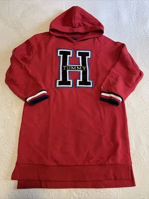 Unisex Red Tommy Hilfiger Long Sleeve 1985 Hoodie Youth Size 16-18 - Image 1 of 4