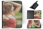 CASE COVER FOR APPLE IPAD|SEXY BRUNETTE GIRL IN RED DRESS