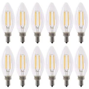Feit Electric LED Light Bulb 100-Watt Clear Chandelier Soft White 2700K(12-Pack) - Picture 1 of 9