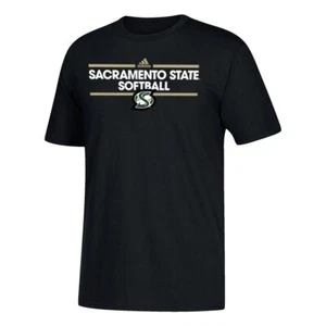 Sacramento State Hornets NCAA Adidas Men's Dassler "Softball"  Black T-Shirt - Picture 1 of 2