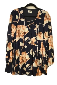 Abito donna Show Me Your MuMu taglia XS Thunder Bird blu floreale mini manica lunga - Foto 1 di 6