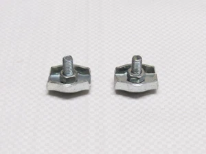Empuñaduras de cuerda de alambre simplex chapadas en zinc 3 mm x 2 (agarre de abrazadera de bucle ojo) - Imagen 1 de 2