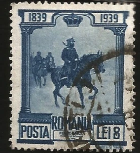 1939 Carol I of Romania on Horseback Battle of Plevna against Turks Romania Stam - Picture 1 of 1