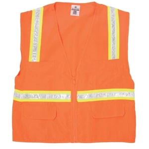 Multi-Pocket Surveyor Reflective Safety Vest orange Reflective Size medium - Picture 1 of 2