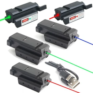 Tactical Red Green Blue Dot Laser Sight Low Profile 20mm Picatinny Rail Handgun - Picture 1 of 28