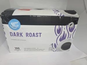 Happy Belly Dark Roast Kaffee 100% Arabica Kaffee 100 K-Tassen. Exp.12/26 - Bild 1 von 6