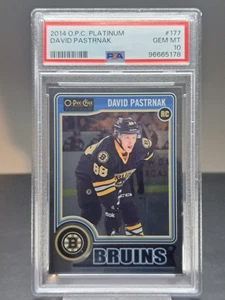 2014 OPC Platinum #177 DAVID PASTRNAK Boston Bruins Rookie PSA 10 RC - Picture 1 of 2