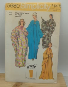 5680 Simplicity Vintage 1973 Misses' Jiffy Caftan One Size Mumu cut Mrs.Roper - Picture 1 of 7