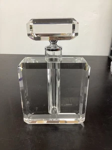 Very Large Solid Crystal Art Deco Style Perfume Bottle Height 26cm Weight 4.3kg - Picture 1 of 6