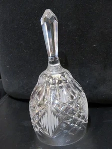 SELTENE SCHWERE NACHLASS GROSSE EUROPÄISCHE DIAMANTSCHLIFF KRISTALLKLARE GLOCKE - Bild 1 von 1