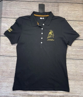 Polo Lamborghini Bull para mujer talla XXL negro y dorado nuevo con etiquetas carreras Foto 1 de 4