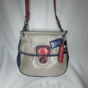 Coach Legacy Willis Leather Satchel Bag 70th Anniversary Style 19031 Blue Gray - Picture 1 of 19