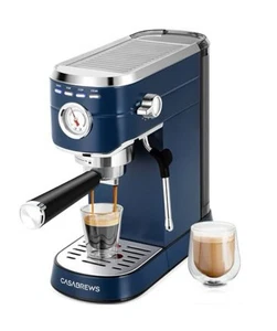 CASABREWS Macchina da Caffè Espresso 20 Bar, Macchina da Espresso Professionale, Blu Zaffiro - Foto 1 di 7