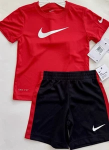 NWT NIKE BOYS Dri-fit Sportswear T-shirt and Mesh Shorts 2-PIECE | Size 4 | $40 - Picture 1 of 2