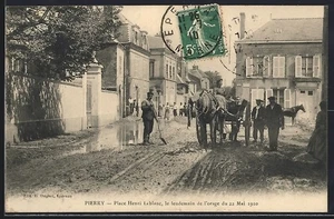 AK Pierry, Place Henri Leblanc, le aendemain de l ́orage 1910 1910  - Bild 1 von 2