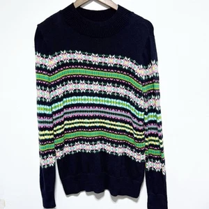 Talbots Pullover Damen M blau Fair Isle Winter Langarm weich Pulli Oberteil - Bild 1 von 10