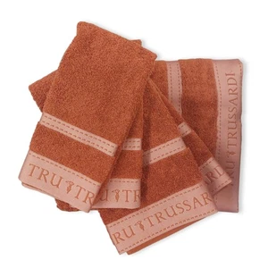 Full Terry Bath Set 5 TRUSSARDI Golf pumpkin towels - Picture 1 of 2