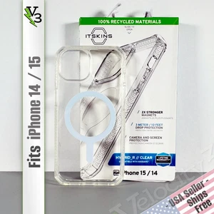 Funda Itskins para iPhone 14/5 - Híbrida Brillante Transparente | Delgada y Flexible - Funda Ajustable - Imagen 1 de 11