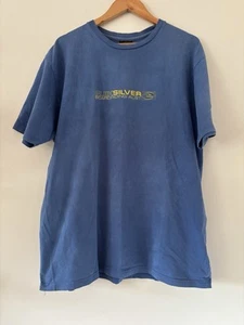 Quicksilver Mens T-shirt Size L Large Vintage Board Riding Blue Logo 90’s Surf - Picture 1 of 14