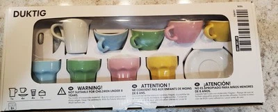 Ikea DUKTIG 14 Piece Ceramic Coffee Tea Set New Kid's play set - Image 1 of 4