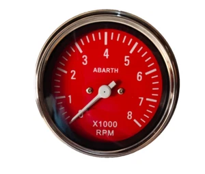 Abarth Tachometer 0-8000 RPM Elektronik Elektrisch 85MM RC - Bild 1 von 3