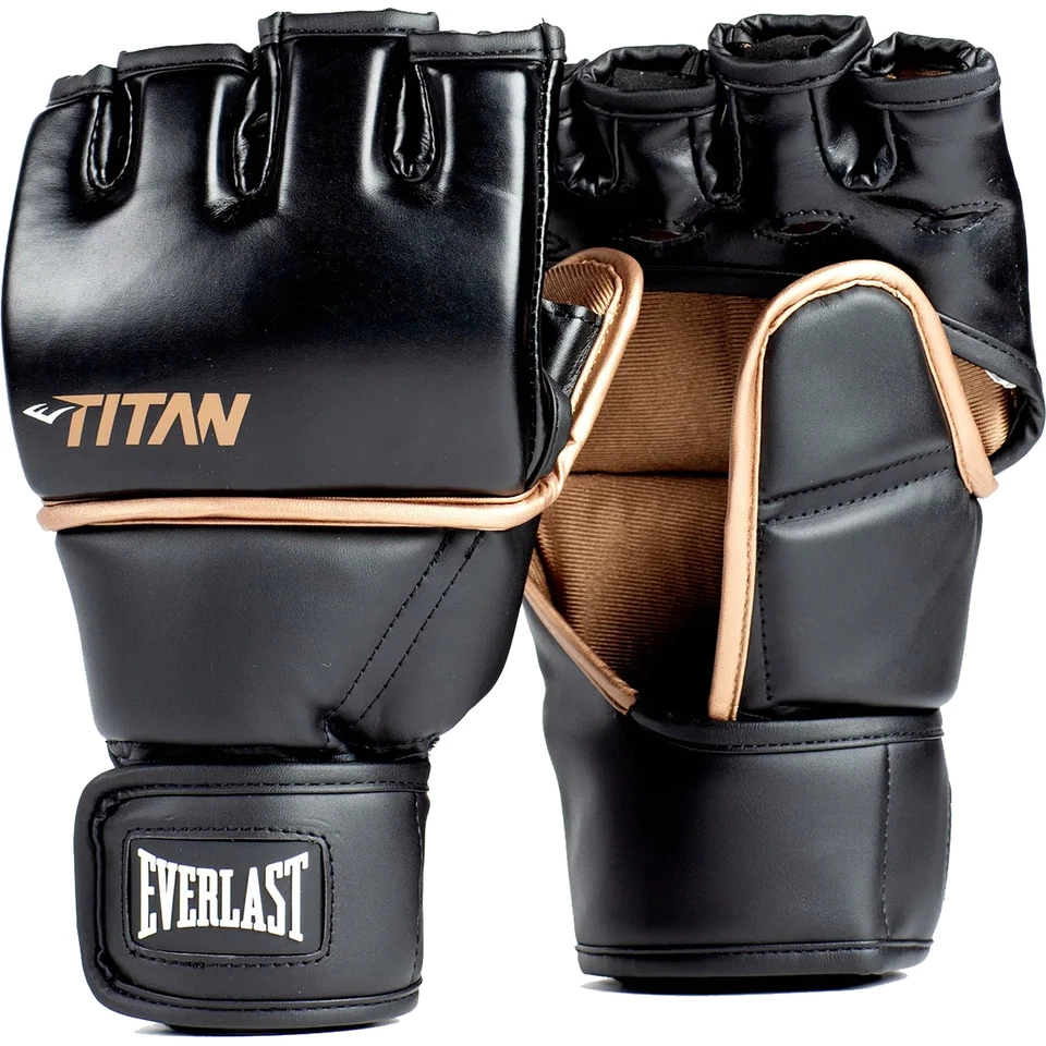 Everlast Titan MMA Hook and Loop Grappling Gloves - Black - Image 1 of 1