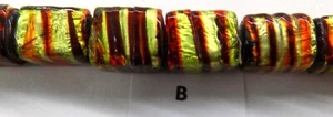 10 Fancy Foil Lampwork Handmade African Trade Beads READ!!!! W14 # B - Picture 1 of 1