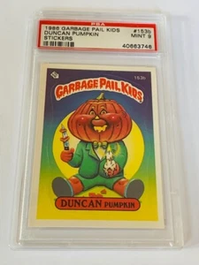 Garbage Pail Kids Trading Card Sticker PSA 9 Duncan Pumpkin 1986 vtg #153b MINT - Picture 1 of 3