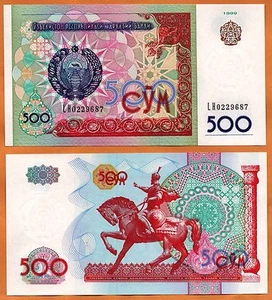 UZBEKISTAN 1999 UNC 500 SOM som banconota cartacea banconota banconota banconota P- 81 - Foto 1 di 1