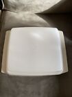 VINTAGE TUPPERWARE Deviled Egg Keeper Carrier 4pc Tray & Lid ALMOND 723