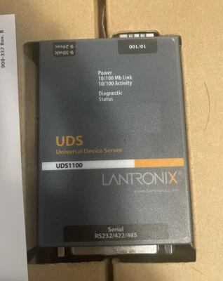 LANTRONIX UDS1100 Device Server.  Ethernet to serial RS232 / RS422/ RS485.  - Image 1 of 2
